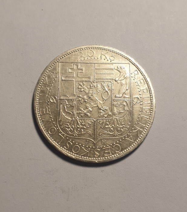 Cehoslovacia 20 Korun Coroane 1937