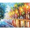Tablou 3D pictat manual, Pe aleea cu felinare, 70x50cm ulei pe panza, Spectaculos