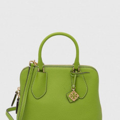 Tory Burch poseta de piele culoarea verde