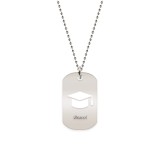 Gaudeamus - Colier personalizat absolvire dog tag din argint 925