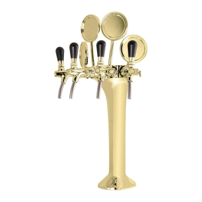 Schanks&auml;ule, Bierzapfs&auml;ule 4-leitig - Elegante &amp; Hochwertige f&uuml;r Bars &amp; Restaurants, &quot;Topp-Qualit&auml;t!&quot;