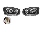 Set faruri tuning SUBARU IMPREZA (GD/GG), 01.2003-10.2005, Taiwan, partea stanga+dreapta, H1+H3; manual; negru, transparent; Omologare: SAE;