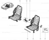 Arcuri fixare Scaune OE Renault Clio 1 , Twingo 1 1993- , colectie scaune fata original Reanult 7701202739 Kft Auto, Automobile Dacia Mioveni
