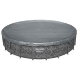 Bestway Husă pentru piscină &Oslash;6,10 m Rotund Poliester Gri 42035732