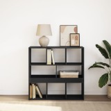 VidaXL Bibliotecă/Separator cameră, negru, 100x33x94,5 cm