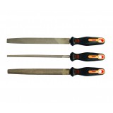 Set 3 pile Gadget, 200 mm, otel carbon, maner lemn
