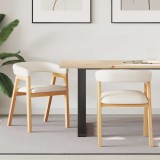 vidaXL Scaune de dining 2 pcs natural 54 x 57 x 73 cm 42020422