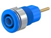 Soclu banană 4mm 24A 1kV albastru aurit alamă