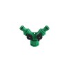 Racord tip Y cu robineti, din plastic, verde