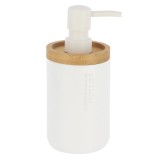 Dispenser Săpun Polirășină / Bambus 280 Ml &ndash; Alb / Bamboo