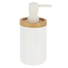 Dispenser Săpun Polirășină / Bambus 280 Ml &ndash; Alb / Bamboo
