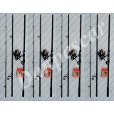 SET 4 Lansete WIND BLADE 3,9m din 3 bucati + 4 Mulinete GB10000+4 ROLE 300M FIR