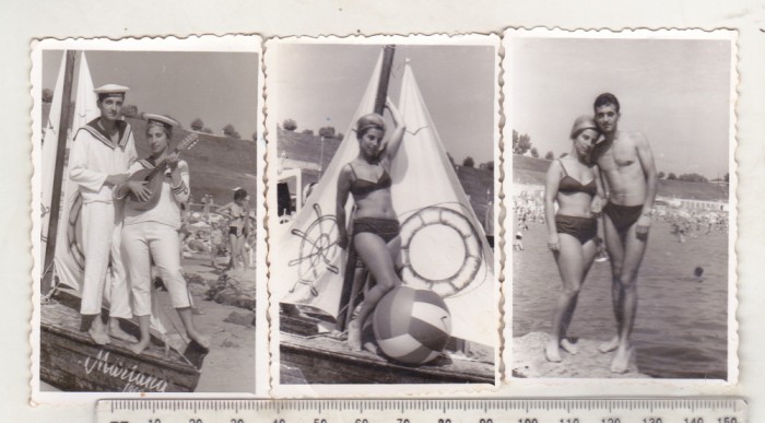 bnk foto Eforie Sud - Poze pe plaja 1966 - Foto Arta Fotografica