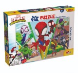 Cumpara ieftin Puzzle 2 in 1 Lisciani Marvel Spidey si prietenii lui uimitori, Provocarea, Plus, 24 piese