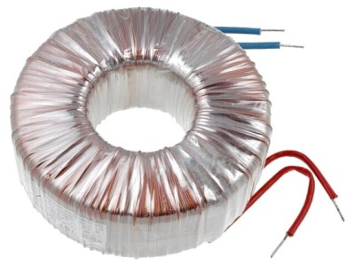 Transformator toroidal 1kVA 230VAC INDEL cu cabluri, 4,34A foto