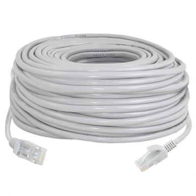 Cablu LAN de retea, Iso Trade, RJ 45, PVC, 30 m, Gri foto