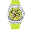 Ceas Barbati Onola 3834 Argintiu-Verde , Design Mecanic, Luminos, Functii Multiple, Cronograf, Rezistent la Apa 3ATM
