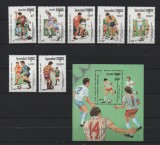 CAMBODGEA, FOTBAL - COLIȚĂ + SERIE COMPLETĂ MNH