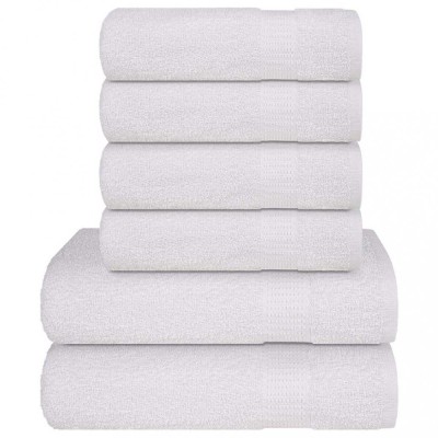 Set prosoape 6 piese alb 360 g/m&amp;sup2; 100% bumbac foto