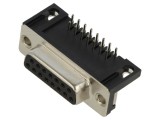Conector D-Sub 15 pini, mamă, unghi 90&deg;, THT - MH CONNECTORS