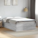VidaXL Cadru de pat, gri sonoma, 140x200 cm, lemn prelucrat 3280928