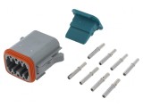 Conector cablu AT mamă 8 pini crimpat