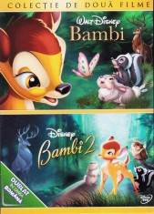 DVD FIlm animatie: Bambi / Bambi 2 ( set 2 DVD in cutie carton; romana - vezi descriere )