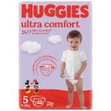 Cumpara ieftin Huggies - Scutece Ultra Comfort Jumbo, Marimea 5, Unisex, Design Mickey&amp;Mini, 11-25 kg, 42 buc