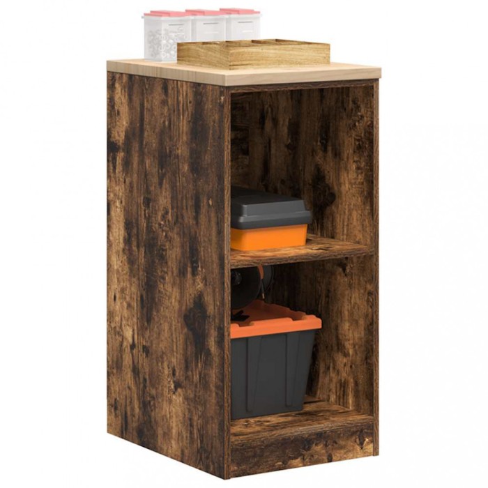 vidaXL Dulap de depozitare de garaj stejar afumat 40x51x85 cm