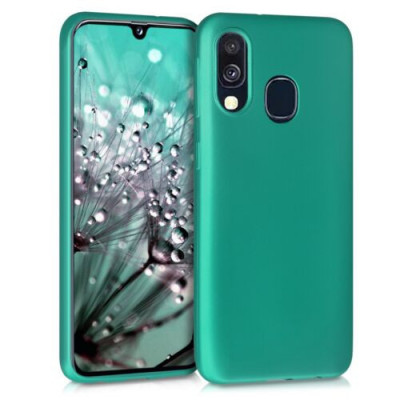 Husa pentru Samsung Galaxy A40, Silicon, Verde, 48546.128 foto