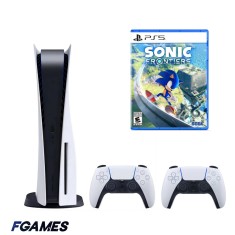 Consola Sony Playstation 5, Ps5 Disk Edition 825gb + Doua Controllere + Sega Sonic Frontiers PlayStation 5, Second-Hand