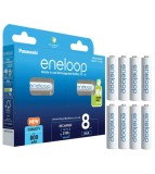 Acumulatori Panasonic Eneloop 2100 cicluri, 800mAh, R3 AAA, Blister 8, BK-4MCDE/4BE