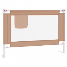 Balustrada de protec?ie pat copii, gri taupe, 90x25 cm, textil foto