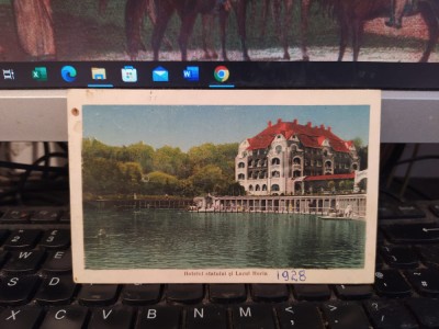 Salutări dela Băile Ocna-Sibiului, Hotelul statului și Lacul Horia, 1928, 205 foto