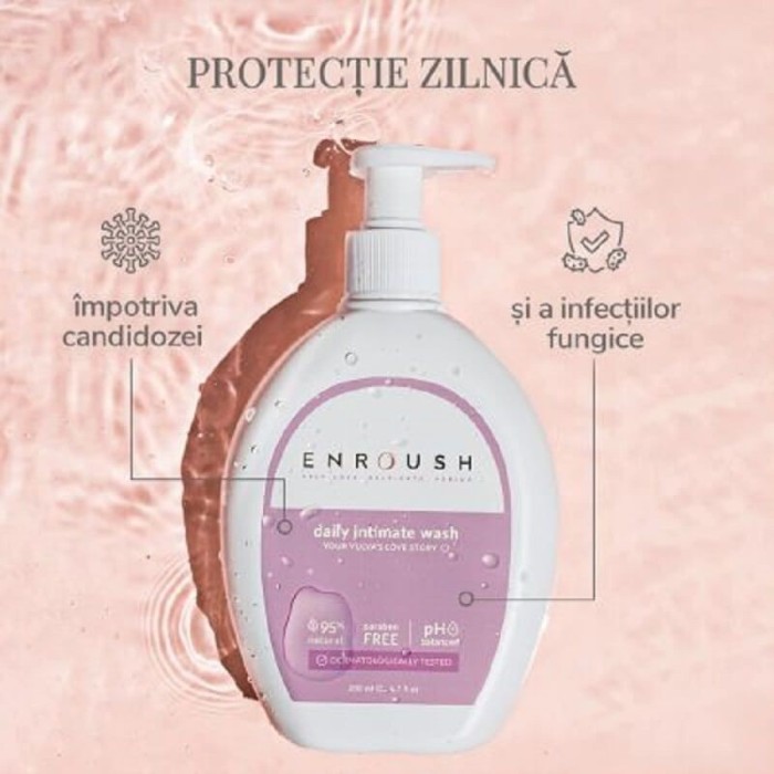Gel Intim 95% Natural, Antibacterian, 200ml, Enroush