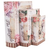 Cumpara ieftin Set 3 cutii tip Carte lemn multicolor III (3) 27x22x7 / 22x17x6 / 17x12x4 cm