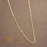 Lantisor Solaris , Unisex 50 cm placat aur 18K Brazilia cu stanta