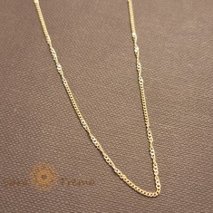 Lantisor Solaris , Unisex 50 cm placat aur 18K Brazilia cu stanta