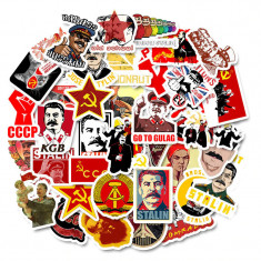 Set Stickere 50 buc bicicleta, telefon, laptop URSS Soviet Union foto