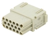 Conector ILME HDC inserturi contact mamă MIXO 17 pini 10A 250V