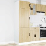 Dulap bucatarie Gossi Porto, stejar Sonoma, 60x57x207cm, lemn, picioare reglabile, depozitare