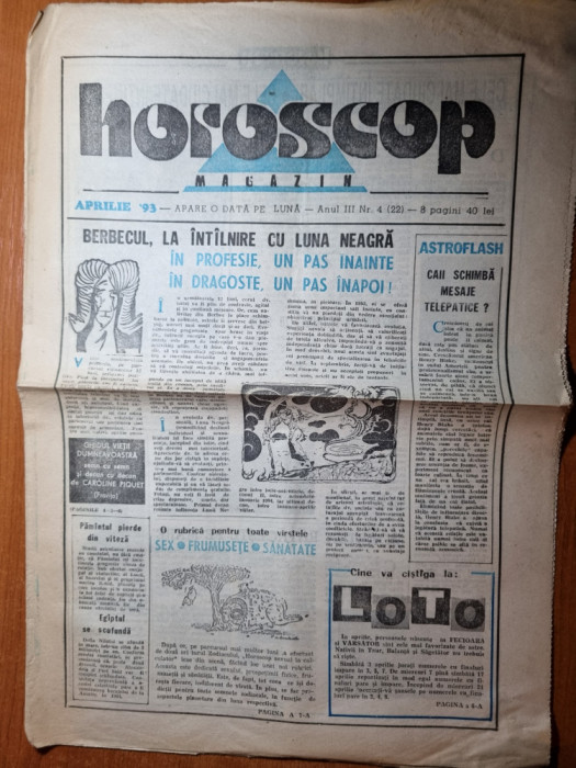 ziarul horoscop magazin aprilie 1993