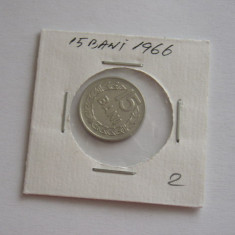 M1 C10 - Moneda foarte veche 39 - Romania - 15 bani 1966