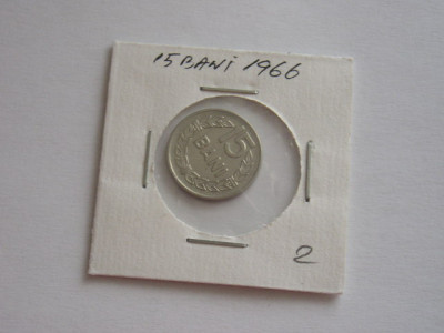 M1 C10 - Moneda foarte veche 39 - Romania - 15 bani 1966 foto