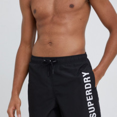 Superdry pantaloni scurti de baie culoarea negru