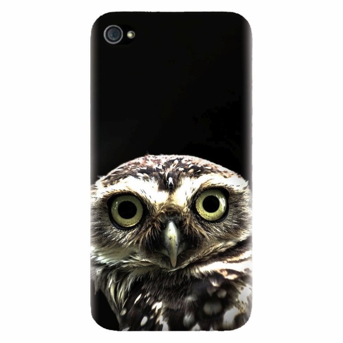 Husa silicon pentru Apple Iphone 4 / 4S, Owl In The Dark