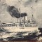 LIGA NAVALA ROMANA/VAPOR de pasageri al S.M.R.(1904)/ACUARELA de STIUBEI D.