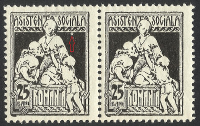 EROARE-VARIETATE ASISTENTA SOCIALA --PERECHE----1921--MNH foto