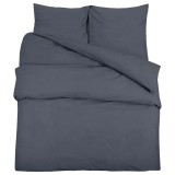 Cumpara ieftin Set lenjerie cu husa de pilota, antracit, 200x200 cm microfibra