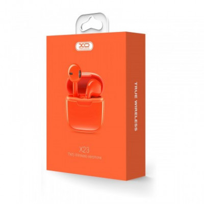 CASTI STEREO TWS XO-X23 HANDSFREE BLUETOOTH, MULTIPOINT, ORANGE, BLISTER foto